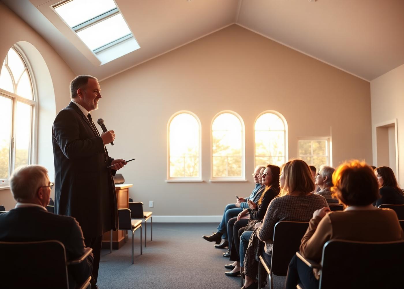 Pastor leading a discipleship session